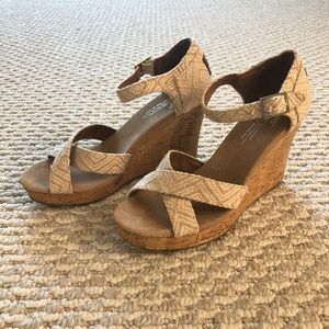 TOMS Natural Woven Wedge